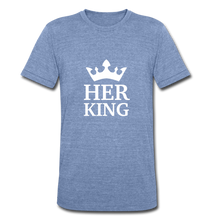 Load image into Gallery viewer, Her King Two Men&#39;s T-Shirt - heather Blue