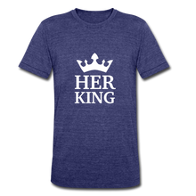 Load image into Gallery viewer, Her King Two Men&#39;s T-Shirt - heather indigo