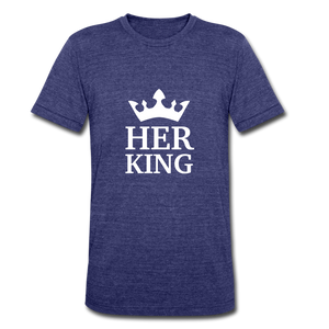 Her King Two Men's T-Shirt - heather indigo