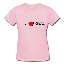 Load image into Gallery viewer, I Love God Women&#39;s T-Shirt - light pink