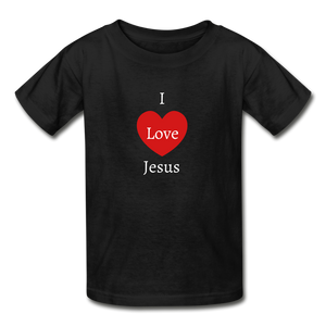 I Love Jesus Kids T-Shirt - black