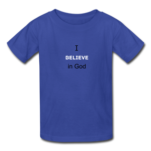 I Believe Kid's T-Shirt - royal blue
