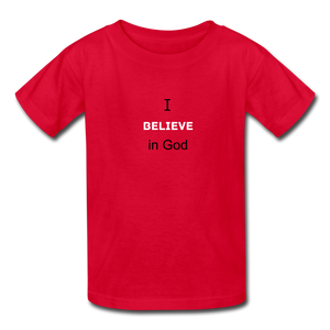 I Believe Kid's T-Shirt - red