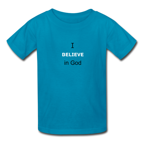 I Believe Kid's T-Shirt - turquoise