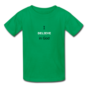 I Believe Kid's T-Shirt - kelly green