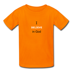 I Believe Kid's T-Shirt - orange