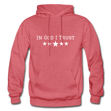 Load image into Gallery viewer, In God I Trust Men&#39;s Hoodie - heather red