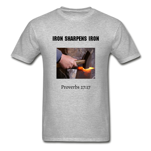 Iron Sharpens Iron Men's T-Shirt - heather gray