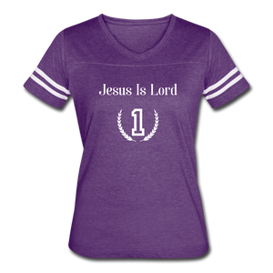 Jesus Is Lord Women's Jersey T-Shirt - vintage purple/white