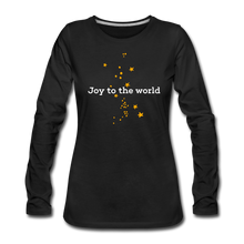 Load image into Gallery viewer, Joy To The World Women&#39;s Long Sleeve - black