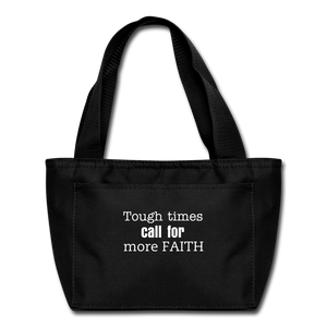 More Faith Lunch Bag - black