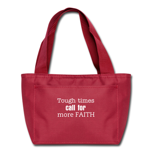 More Faith Lunch Bag - red