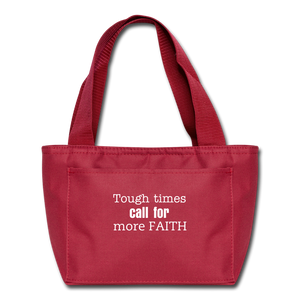 More Faith Lunch Bag - red