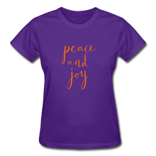Load image into Gallery viewer, Peace &amp; Joy Women&#39;s T-Shirt - purple