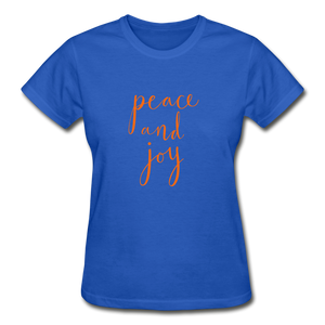 Peace & Joy Women's T-Shirt - royal blue