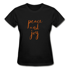 Load image into Gallery viewer, Peace &amp; Joy Women&#39;s T-Shirt - black
