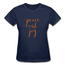 Load image into Gallery viewer, Peace &amp; Joy Women&#39;s T-Shirt - navy