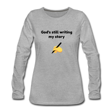 Load image into Gallery viewer, Still Writing Women’s Long Sleeve - heather gray
