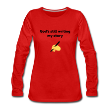 Load image into Gallery viewer, Still Writing Women’s Long Sleeve - red