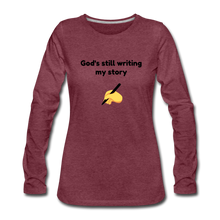 Load image into Gallery viewer, Still Writing Women’s Long Sleeve - heather burgundy