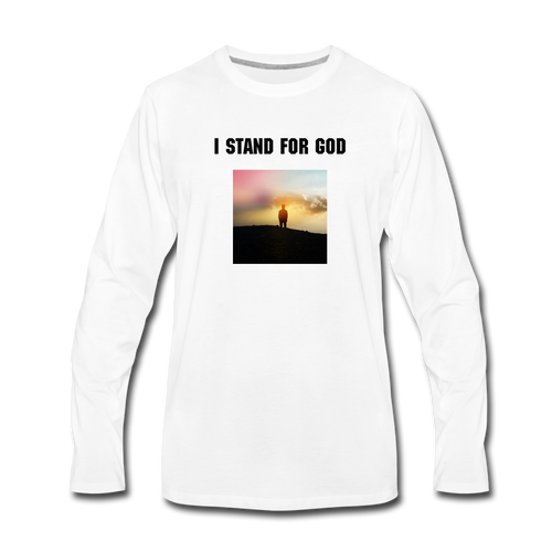 Stand For God Men's Long Sleeve - white