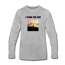 Load image into Gallery viewer, Stand For God Men&#39;s Long Sleeve - heather gray