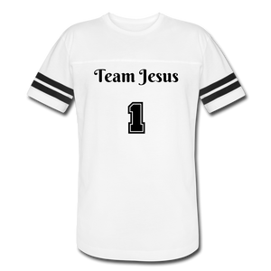 Team Jesus Men's Jersey T-Shirt (White) - white/black