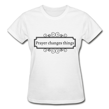 Load image into Gallery viewer, Prayer Changes Things Women&#39;s T-Shirt - white