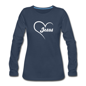 Jesus Women's Long Sleeve - navy