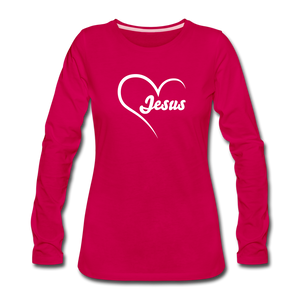 Jesus Women's Long Sleeve - dark pink