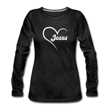 Load image into Gallery viewer, Jesus Women&#39;s Long Sleeve - charcoal gray